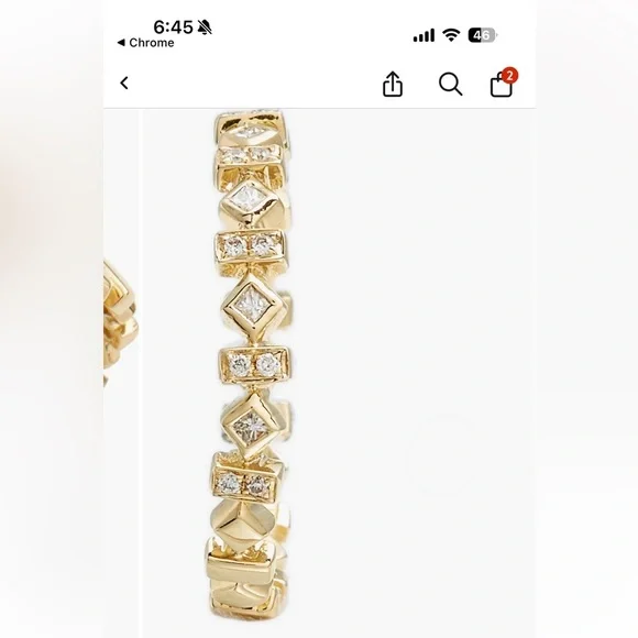 Bony Levy Liora 18k Gold Diamond Stacking Band Ring Nordstrom 6.5 - Picture 2 of 11